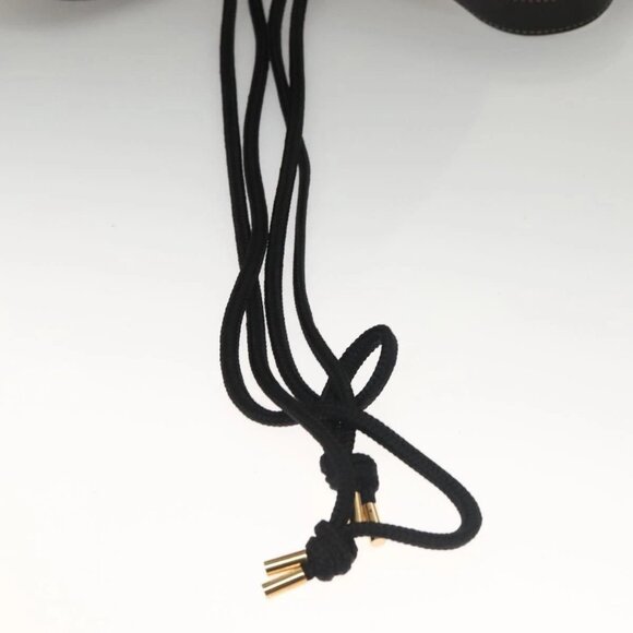 BURBERRY Blue Label Tote Bag Straw Gold Black Auth 132307 - Picture 8 of 16